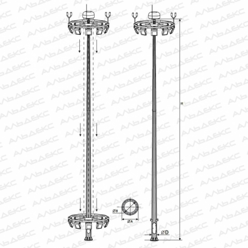 ВМО-25-В высокомачтовая опора