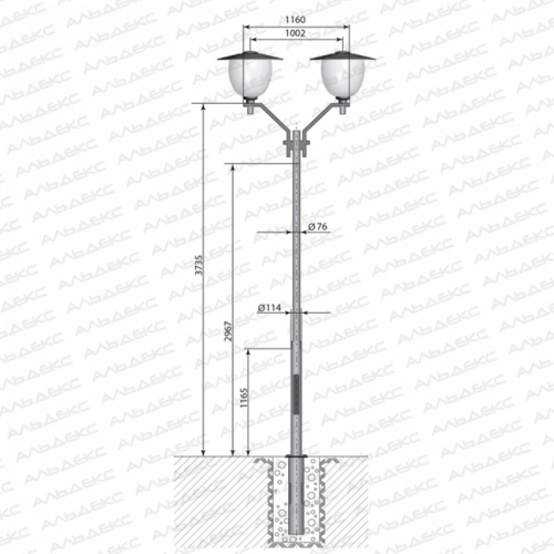 Сокол-1-4,8 декоративная опора