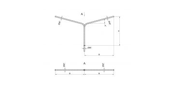 Консольный кронштейн двухрожковый К4-1,0-1,0-1-1